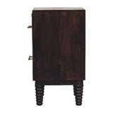Spindle Mocha Bedside Table