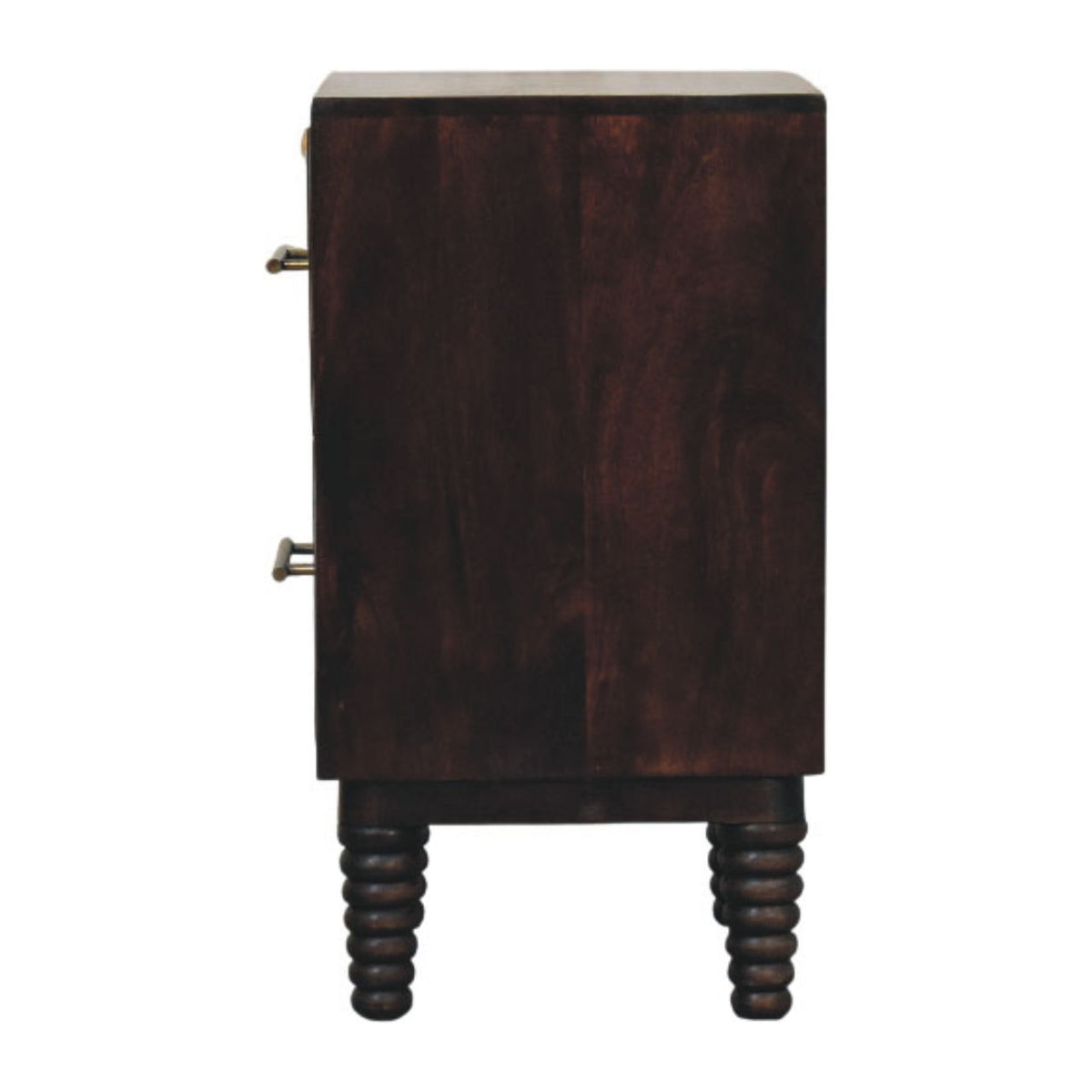 Spindle Mocha Bedside Table