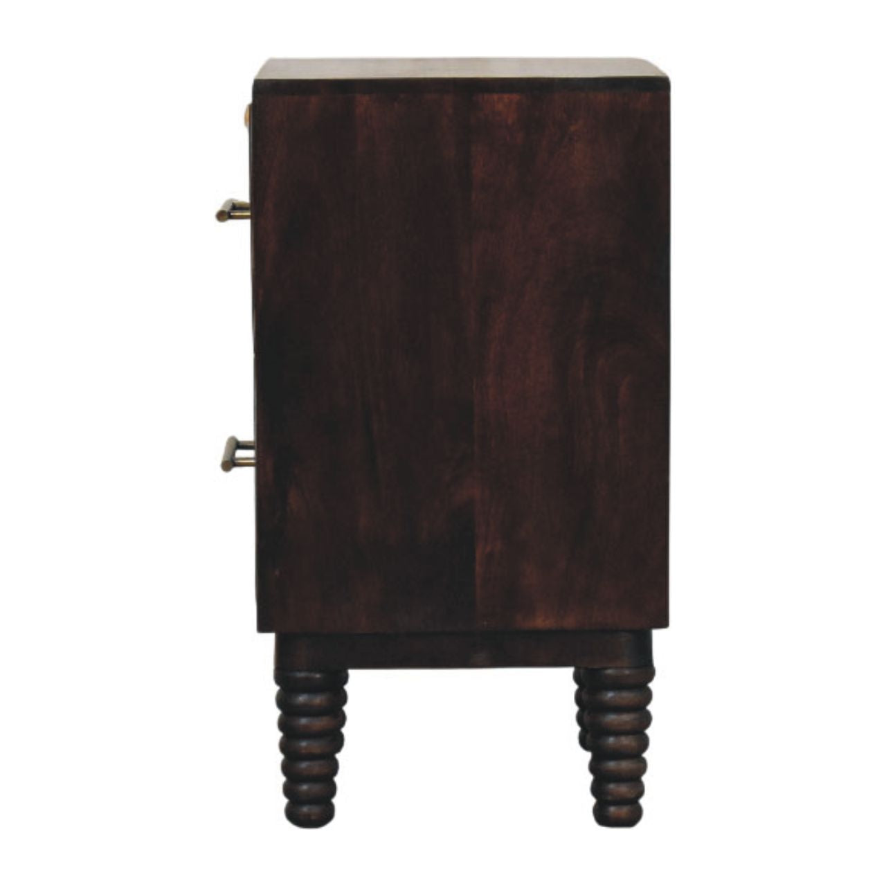 Spindle Mocha Bedside Table