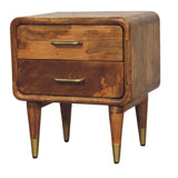 Amber Oak Bedside Table