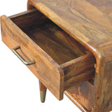 Amber Oak Bedside Table