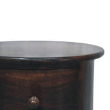 California Walnut Drum 3 Drawer Chest