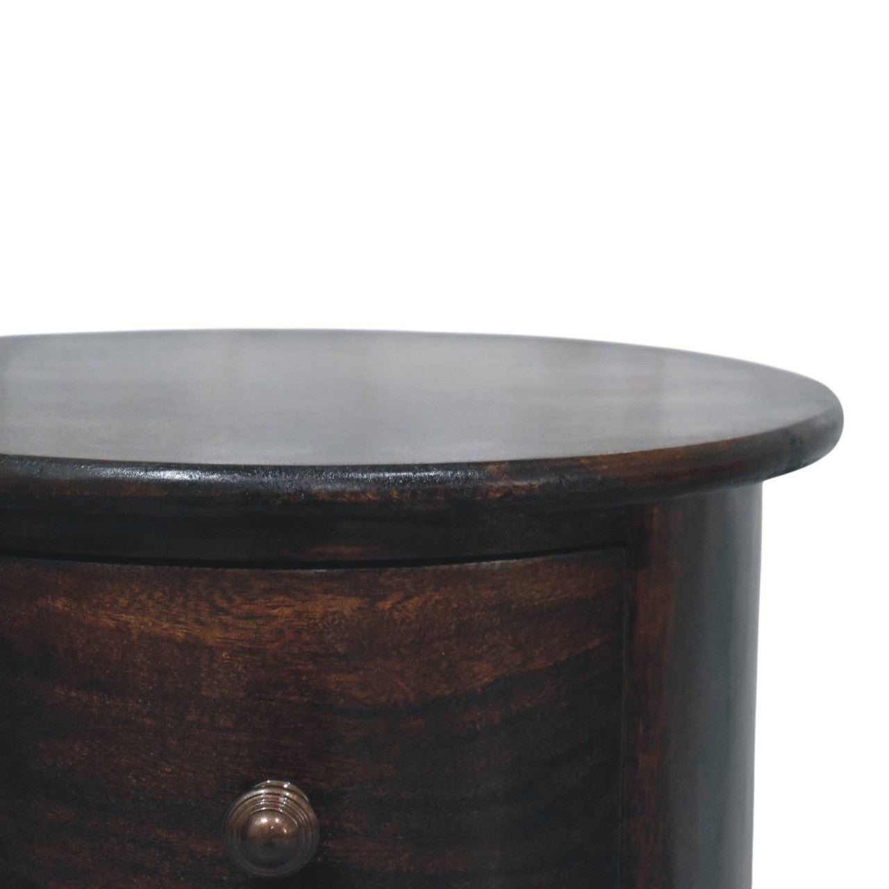 California Walnut Drum 3 Drawer Chest