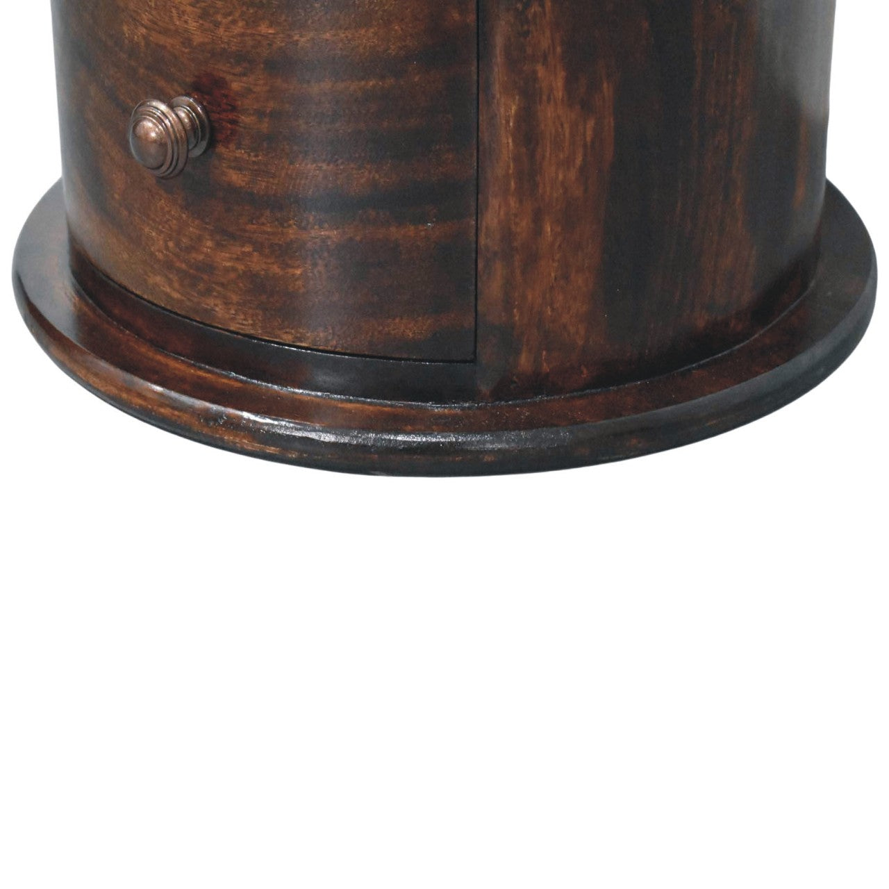 California Walnut Drum 3 Drawer Chest