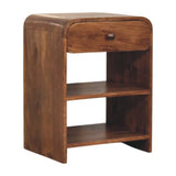 Open Shelf Bedside with Drawer