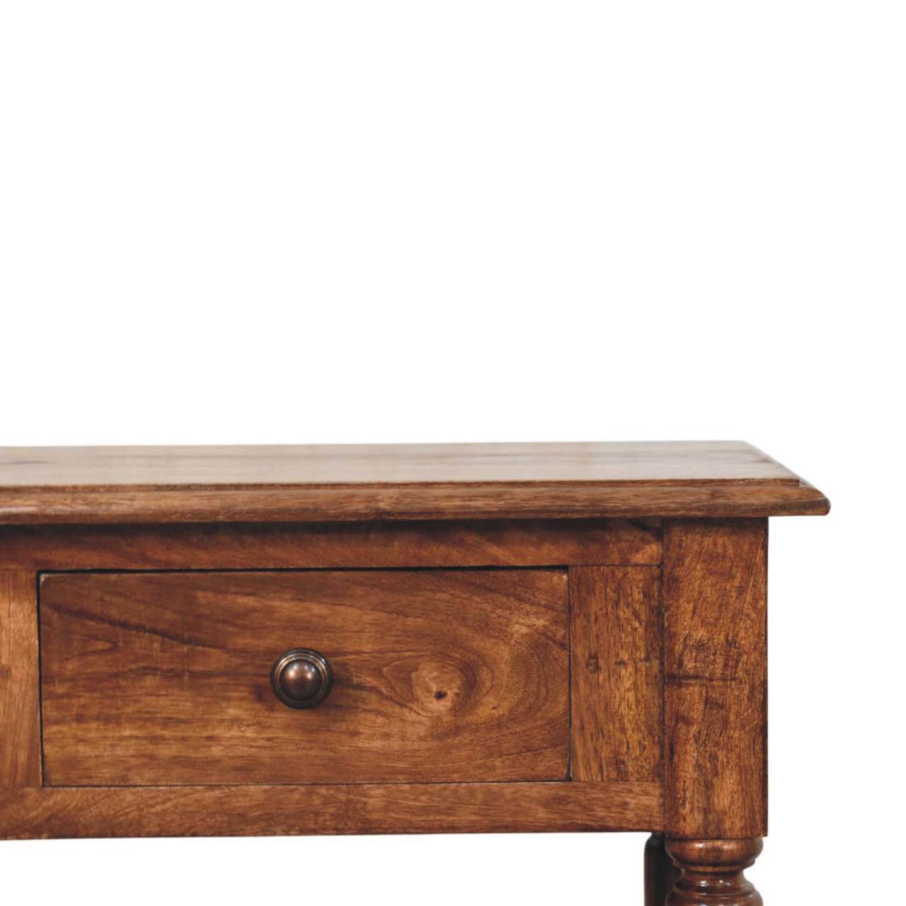 Turned Leg Side Table with Shelves