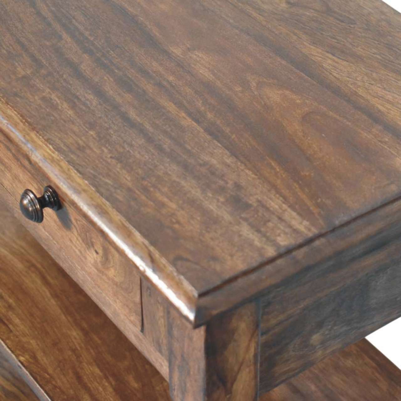 Turned Leg Side Table with Shelves