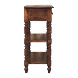 Turned Leg Side Table with Shelves