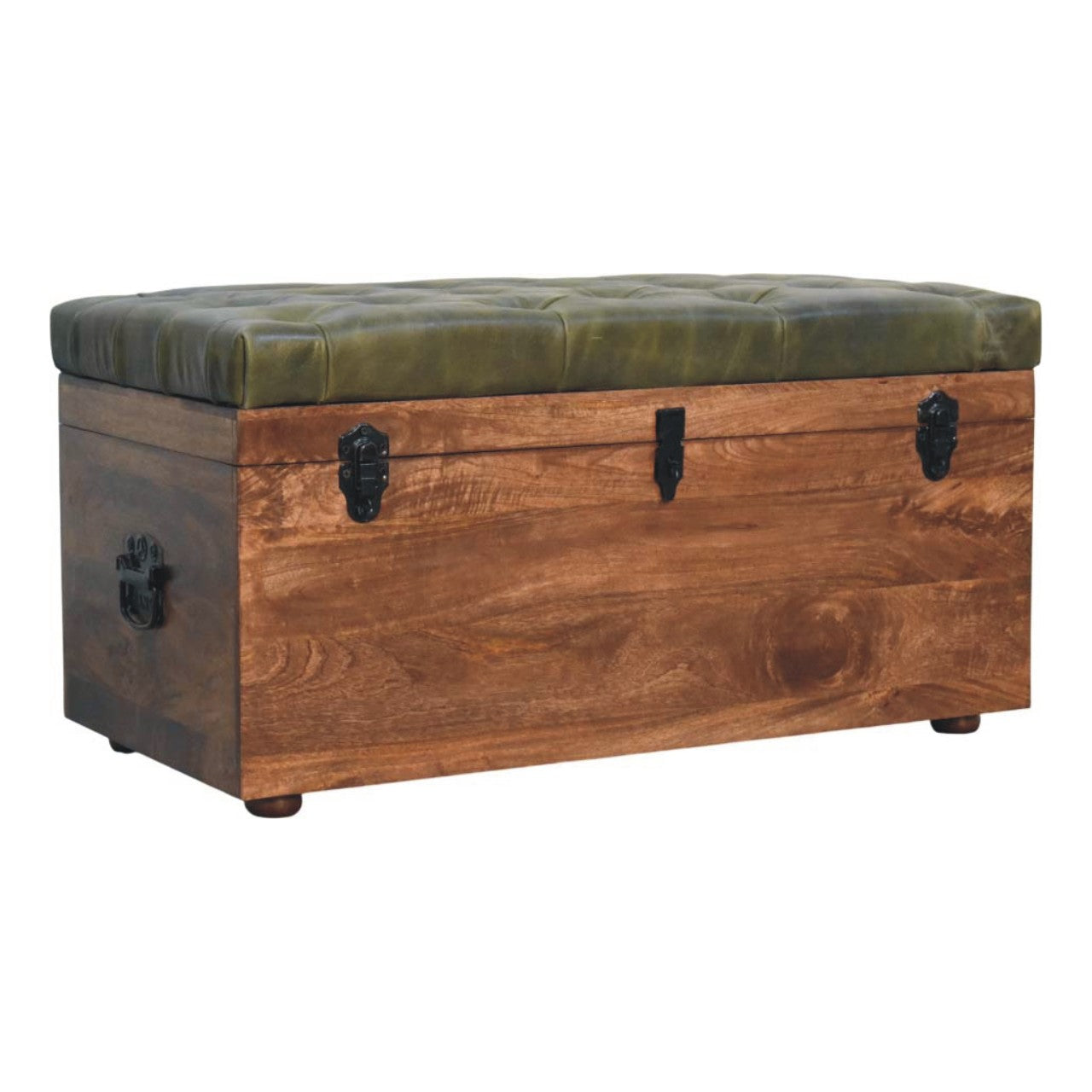 Roasted Almond Storage Trunk Bench