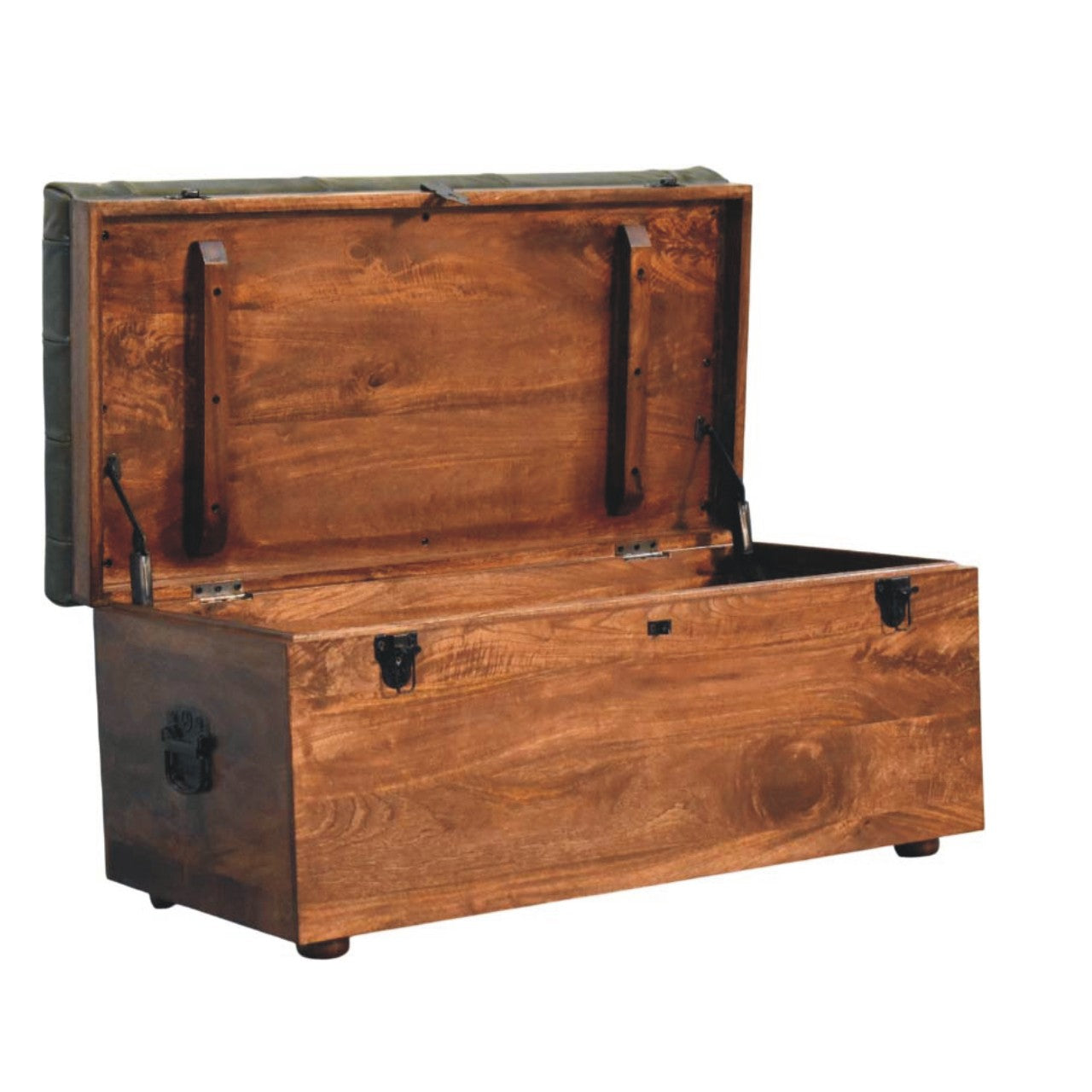Roasted Almond Storage Trunk Bench