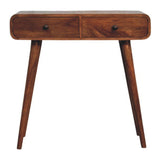 Curved Two Drawer Console Table
