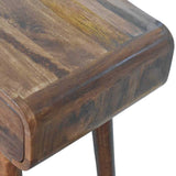 Curved Two Drawer Console Table