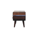 Walnut Curved Two Drawer Media Unit