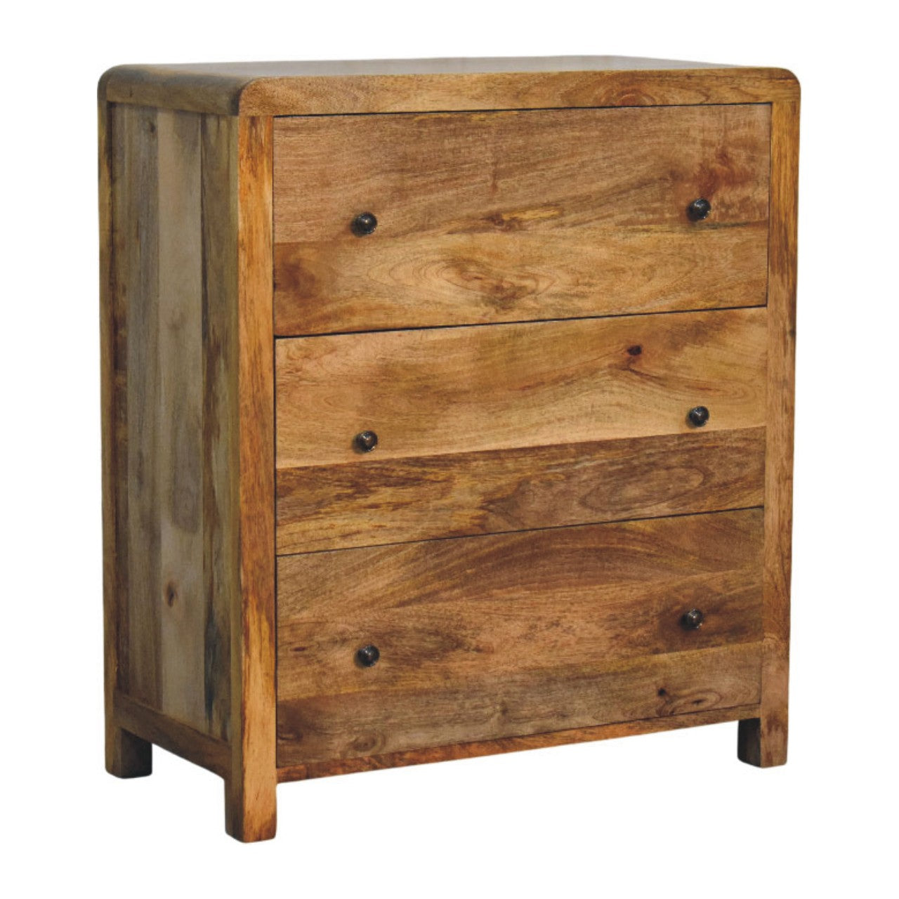 Oakish Three Drawer Chest