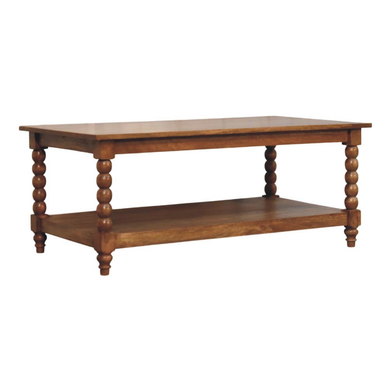 Spindle Coffee Table with Open Shelf