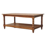 Spindle Coffee Table with Open Shelf