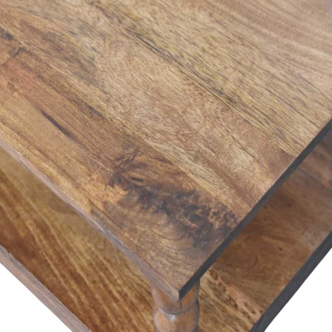 Spindle Coffee Table with Open Shelf