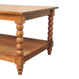 Spindle Coffee Table with Open Shelf