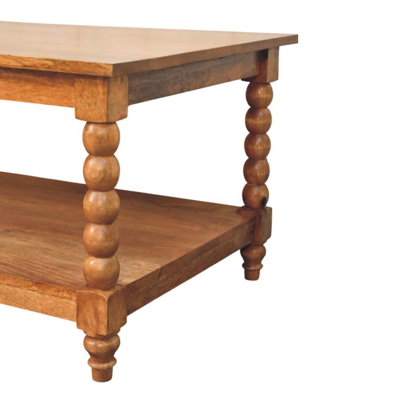 Spindle Coffee Table with Open Shelf