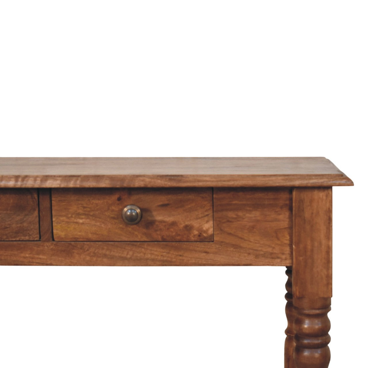Three Drawer Console with Turned Legs