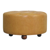 Amber Oak Leather Coffee Table