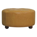 Amber Oak Leather Coffee Table
