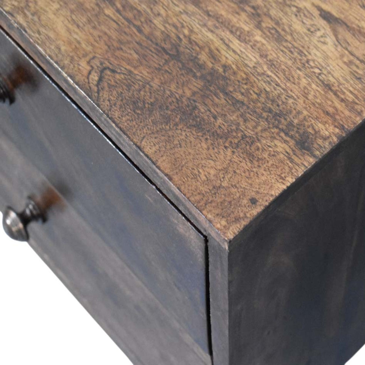California Walnut Two Drawer Bedside