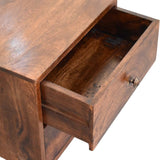 California Walnut Two Drawer Bedside