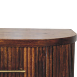 Ribbed Bedside with Brass Handles
