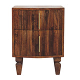 Harper Ribbed Chestnut Bedside