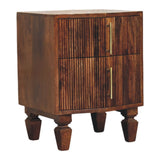 Harper Ribbed Chestnut Bedside