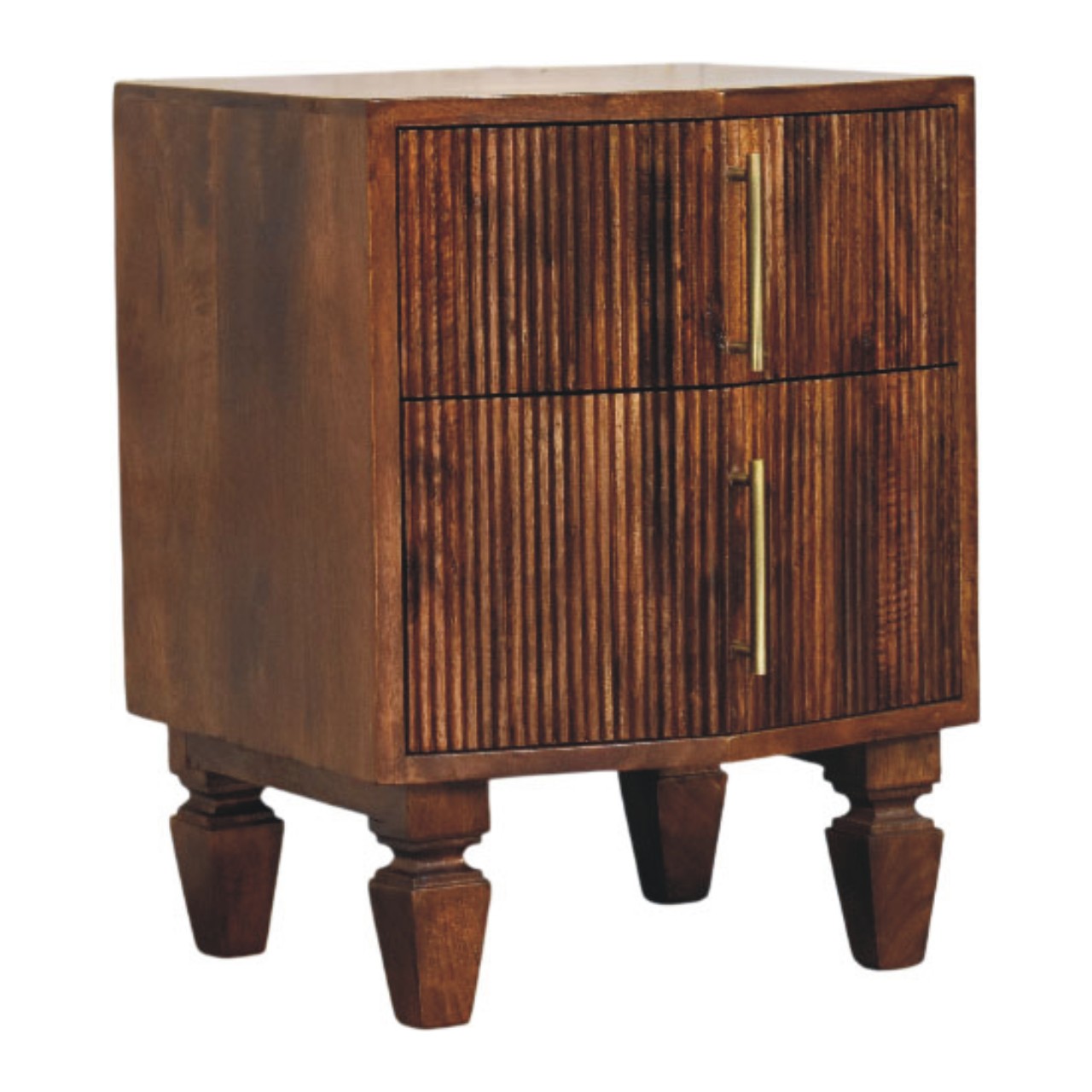 Harper Ribbed Chestnut Bedside