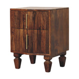 Harper Ribbed Chestnut Bedside
