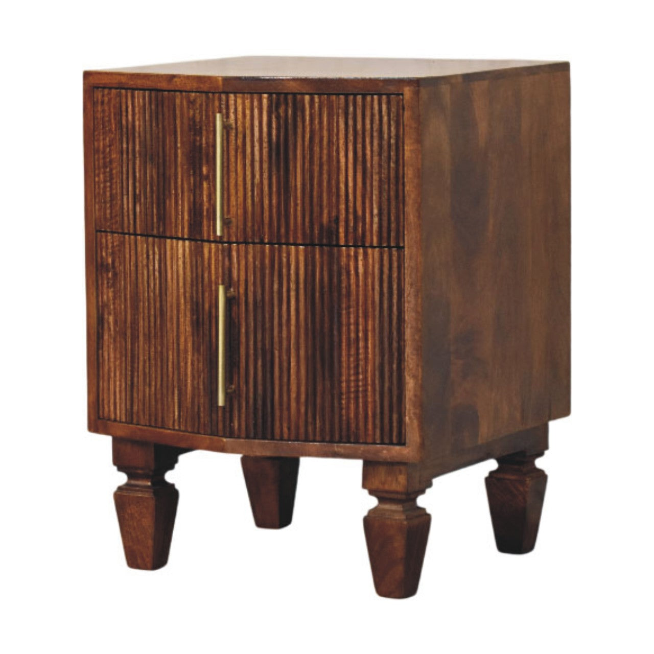 Harper Ribbed Chestnut Bedside