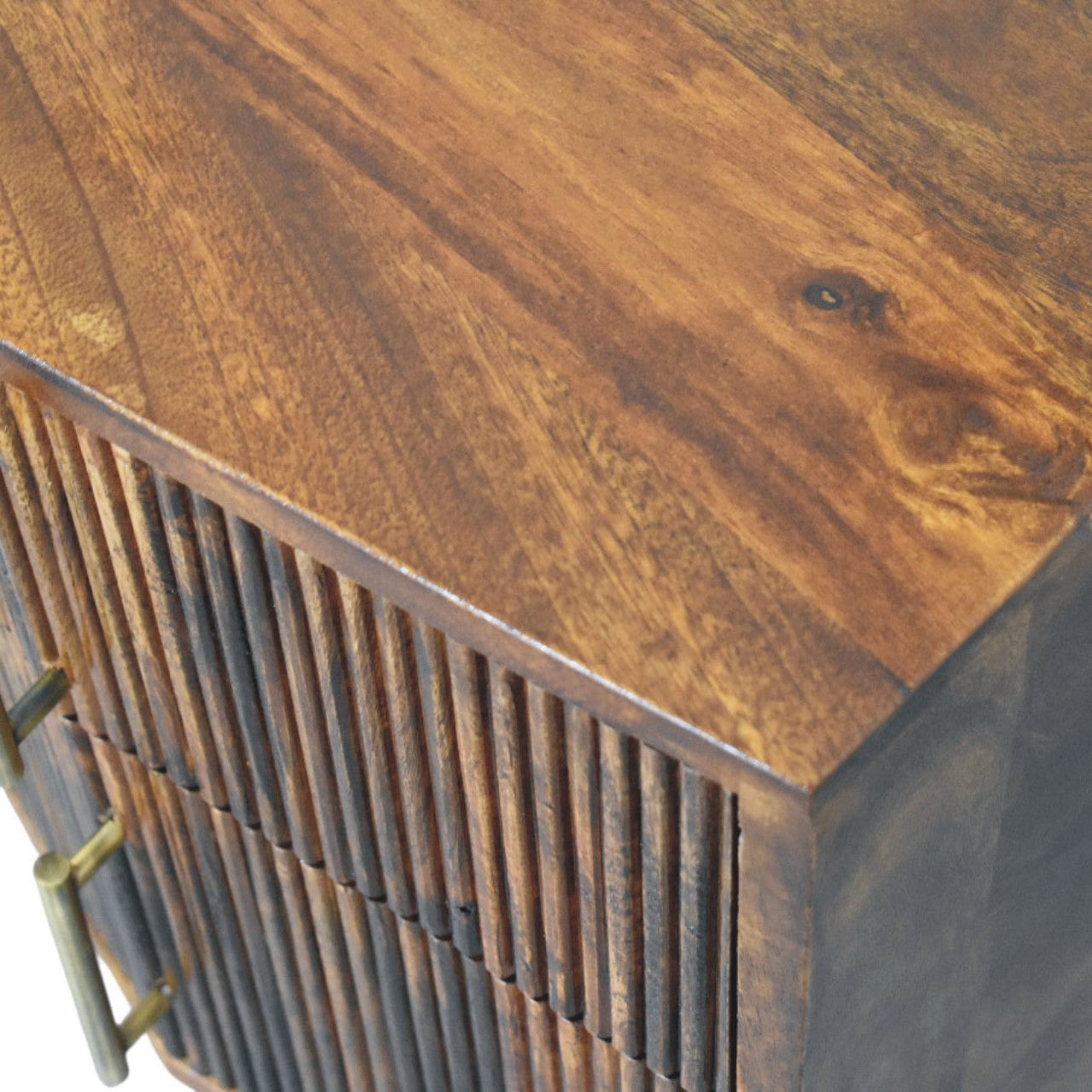 Harper Ribbed Chestnut Bedside