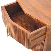 Harper Ribbed Chestnut Bedside