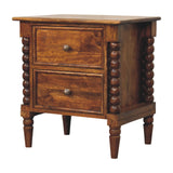 Spindle Beaded Bedside Table