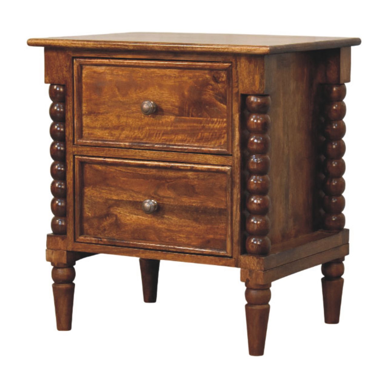 Spindle Beaded Bedside Table