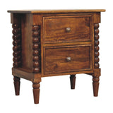 Spindle Beaded Bedside Table
