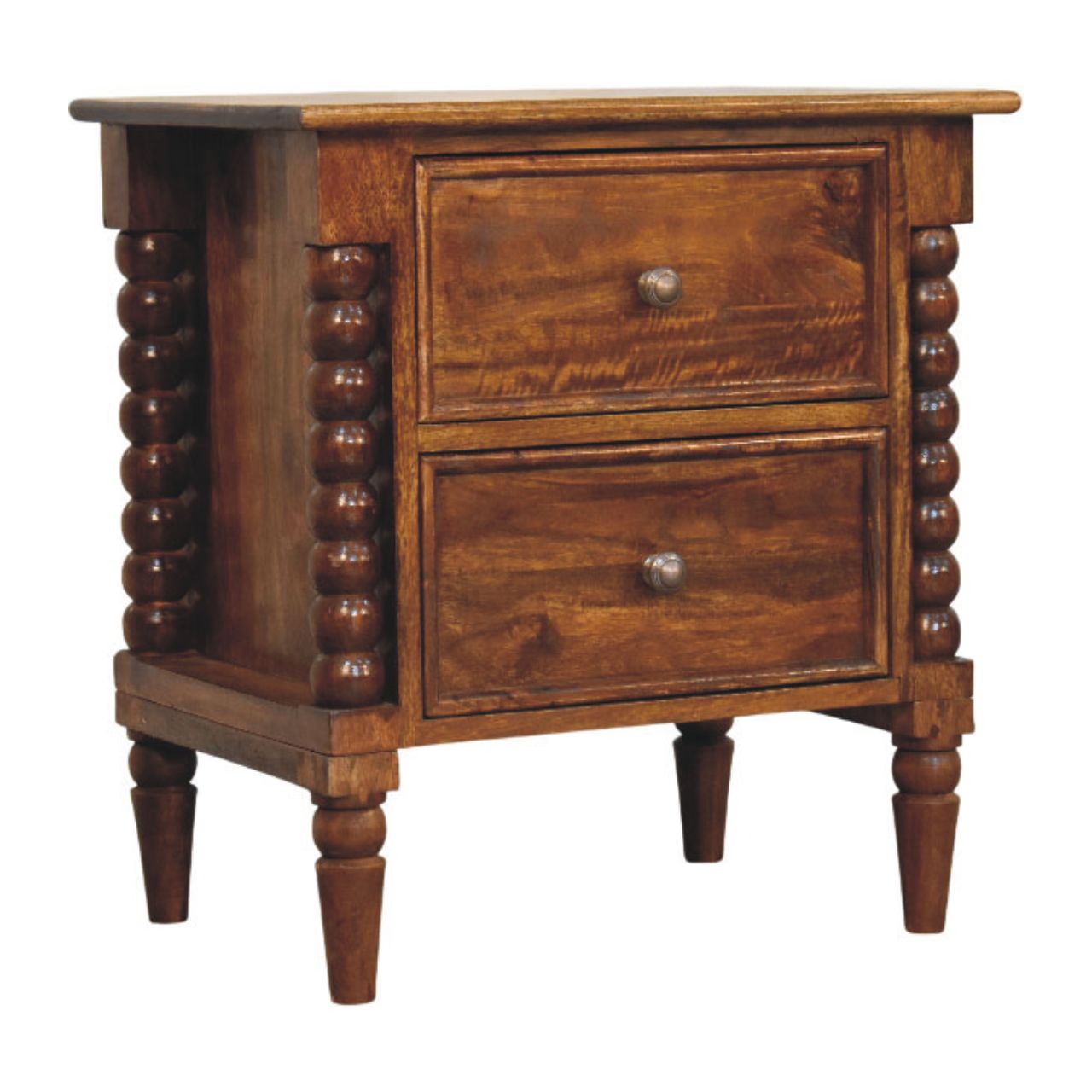 Spindle Beaded Bedside Table