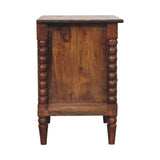 Spindle Beaded Bedside Table