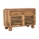 Oakridge Leather Shoe Cabinet