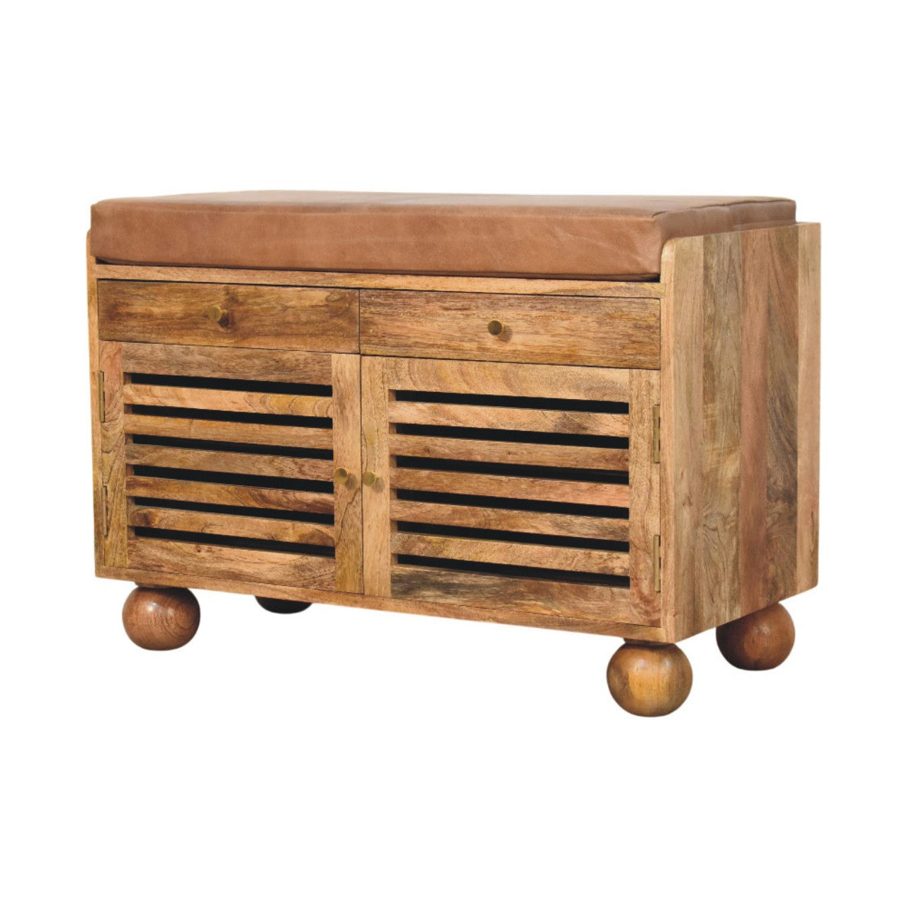 Oakridge Leather Shoe Cabinet