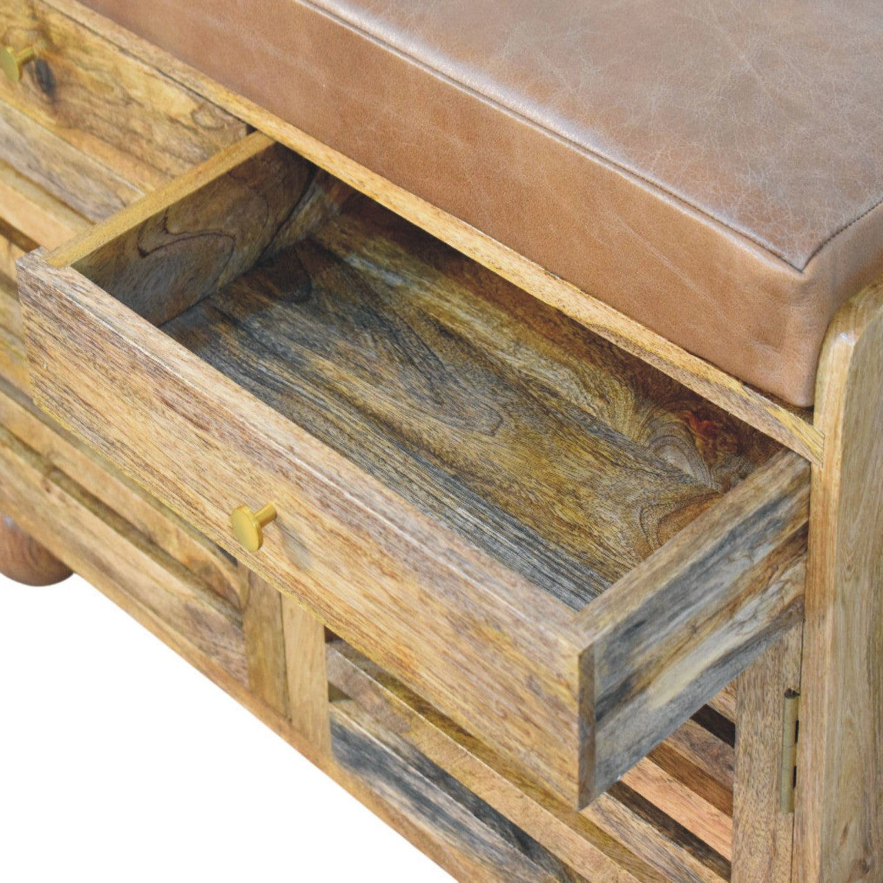 Oakridge Leather Shoe Cabinet