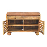 Oakridge Leather Shoe Cabinet