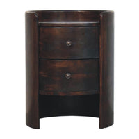 Velvet Mocha Round Side Table