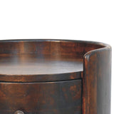 Velvet Mocha Round Side Table