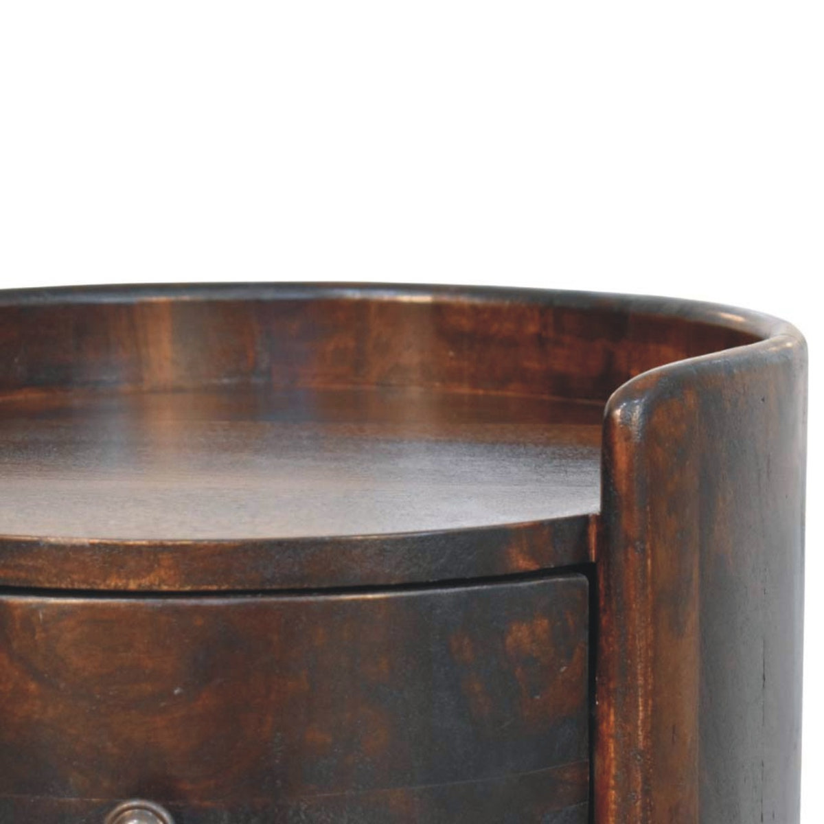 Velvet Mocha Round Side Table