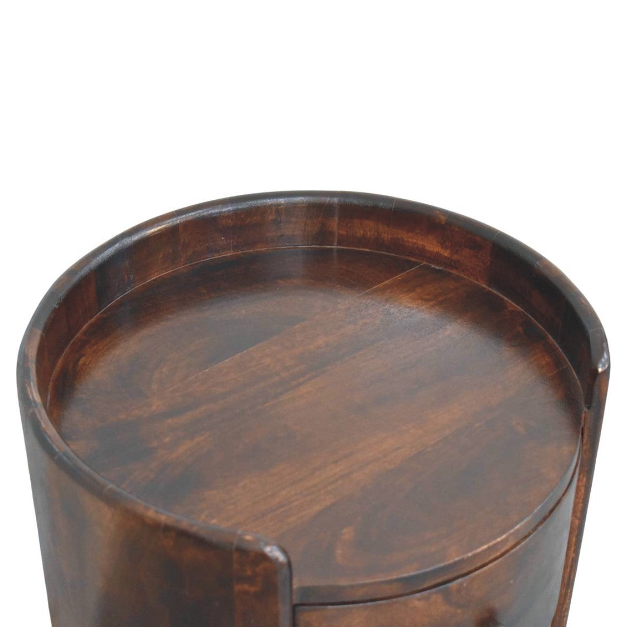 Velvet Mocha Round Side Table