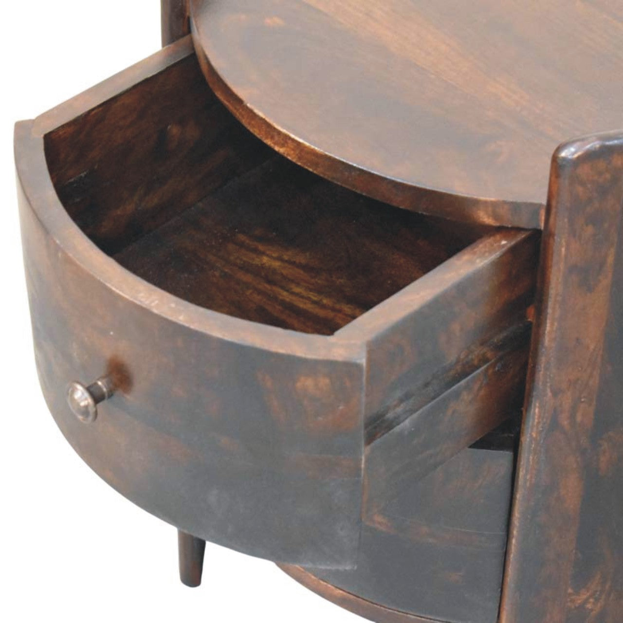 Velvet Mocha Round Side Table